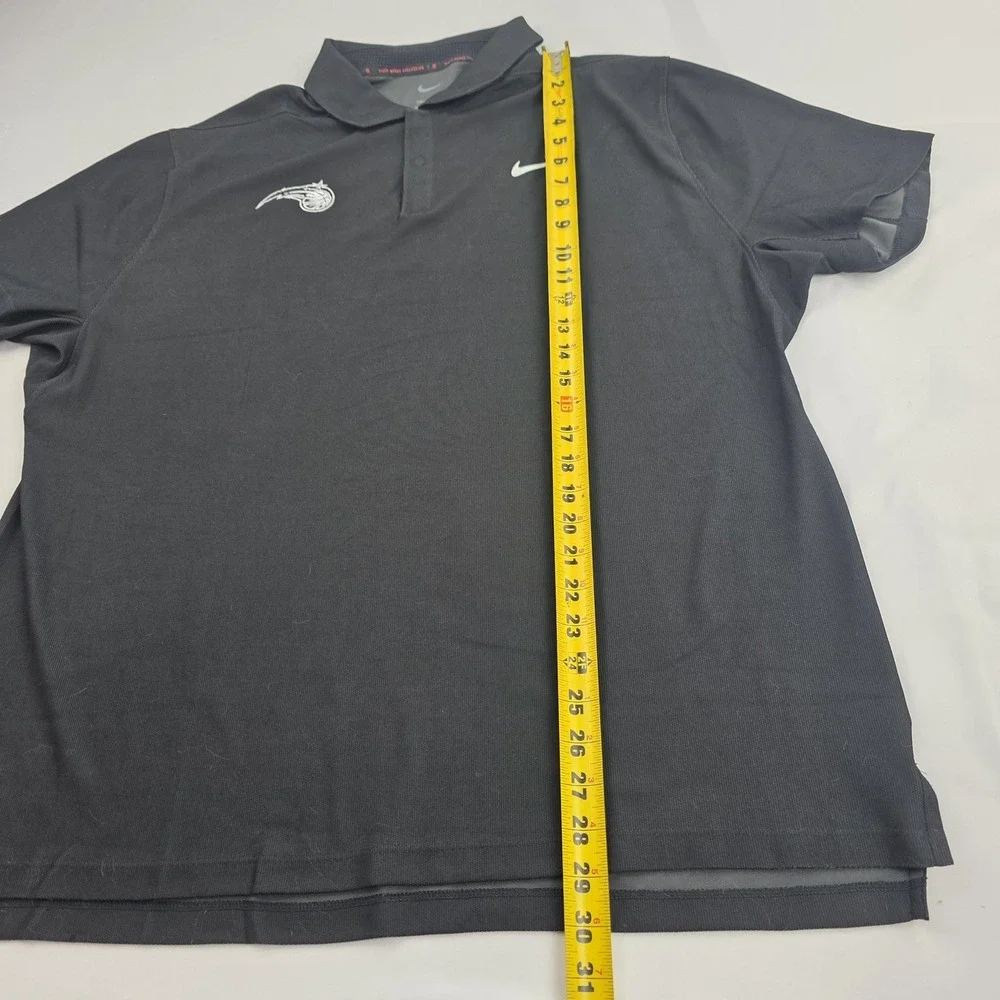 Orlando Magic Shirt Polo Mens XL Black NBA Basketball Nike Dri Fit Tiger Woods